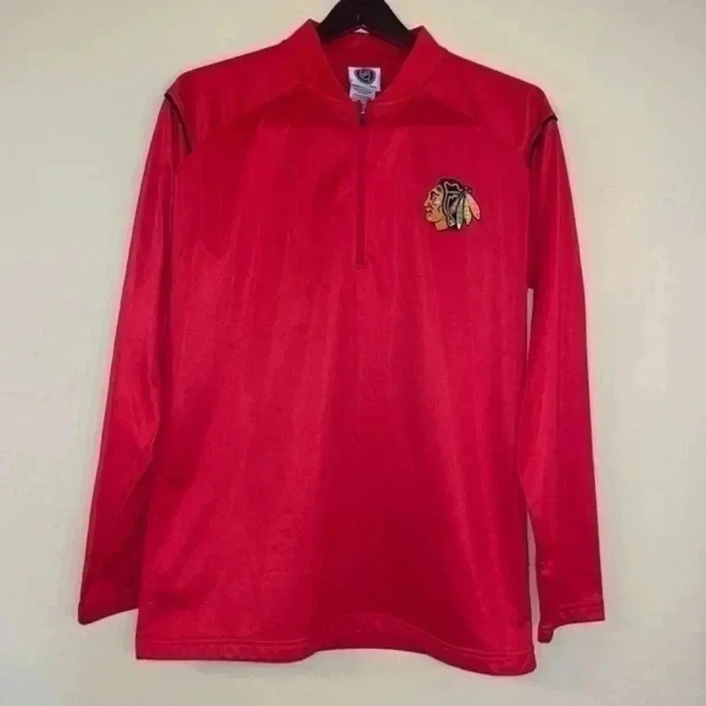 Men’s Quarter Zip NHL Chicago Blackhawks Jacket Size M